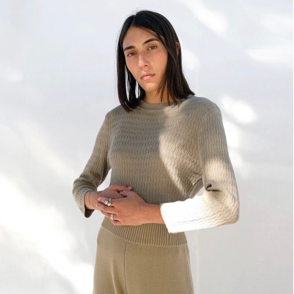 Micaela Greg Ripple Knit Tee